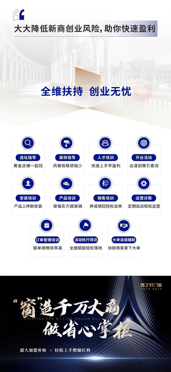 全国火爆招商 | 雅之轩门窗全维扶持,助力财富梦! 全国火爆招商 | 雅之轩门窗全维扶持,助力财富梦!